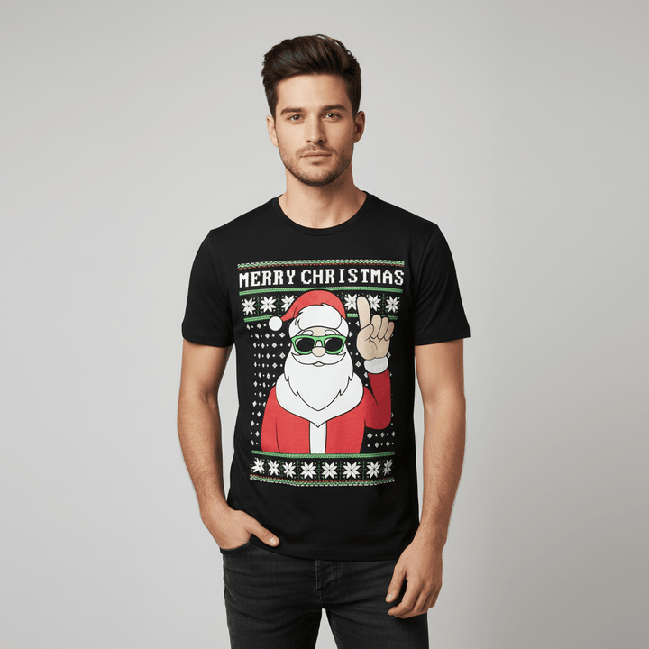 Mens Christmas T-Shirt Novelty Festive Party Tee 100% Cotton