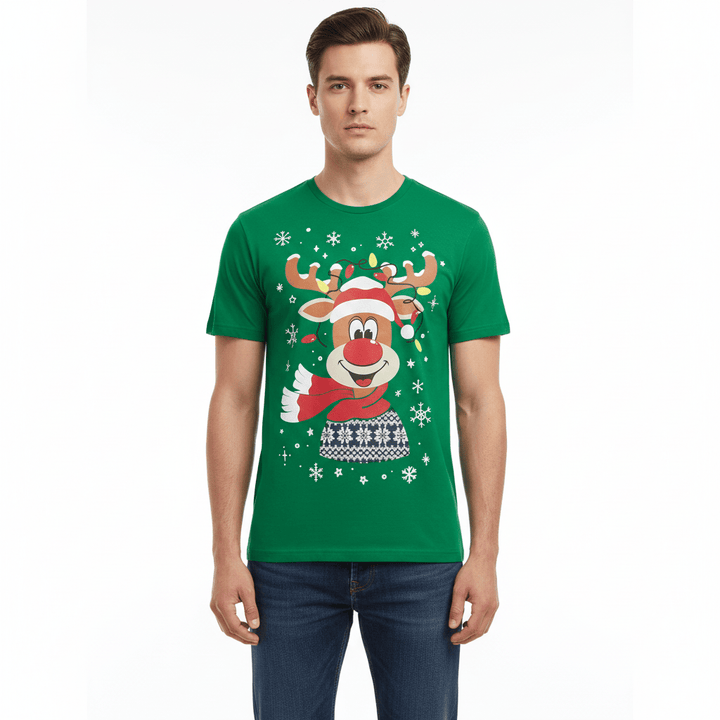 Mens Christmas T-Shirt Novelty Festive Party Tee 100% Cotton