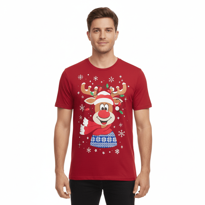 Mens Christmas T-Shirt Novelty Festive Party Tee 100% Cotton