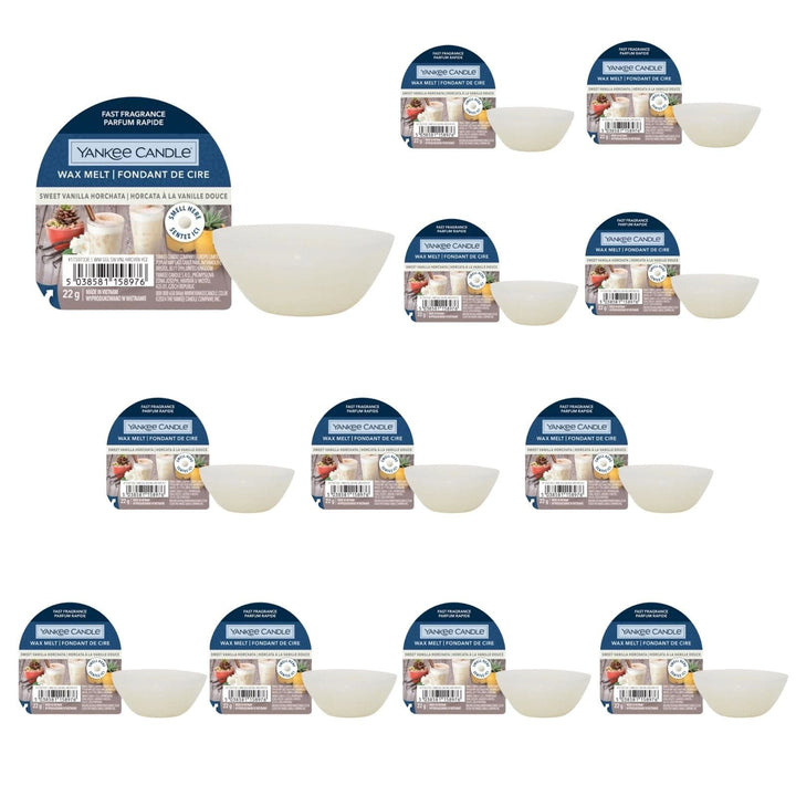 Bulk Pack 12 Sweet Vanilla Yankee Candle Scented Wax Melts Fragrance
