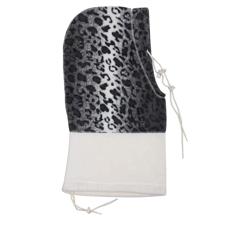 Bulk Pack of 12 Adult Polar Hood Fleece 6-in-1 Design Snow Leopard