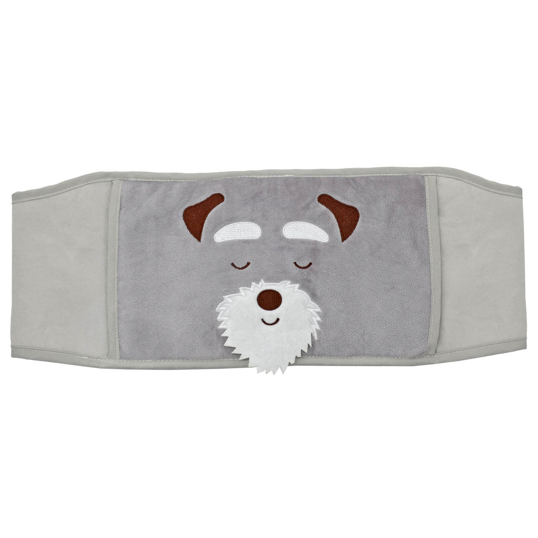 Grey belt with dog design pouch
