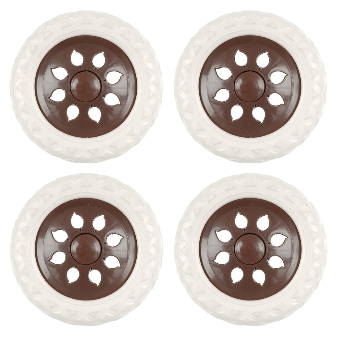 Set of 4 x 16cm Replacement Trolley Wheels Shopping Cart Luggage