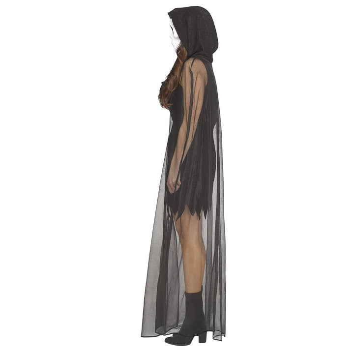 Ladies 30th Anniversary Ghost Face Costume Glittering Black Dress