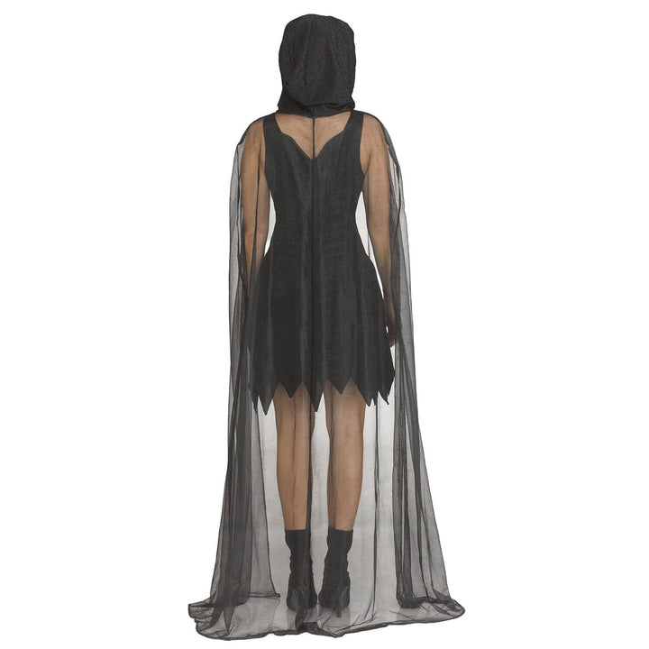 Ladies 30th Anniversary Ghost Face Costume Glittering Black Dress