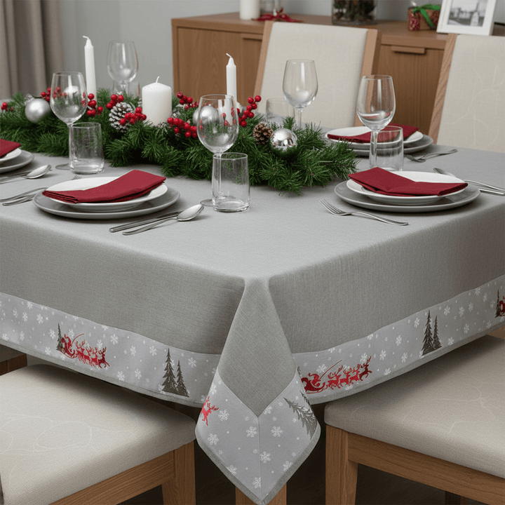 Fabric Christmas Tablecloths Table Covers / Napkins