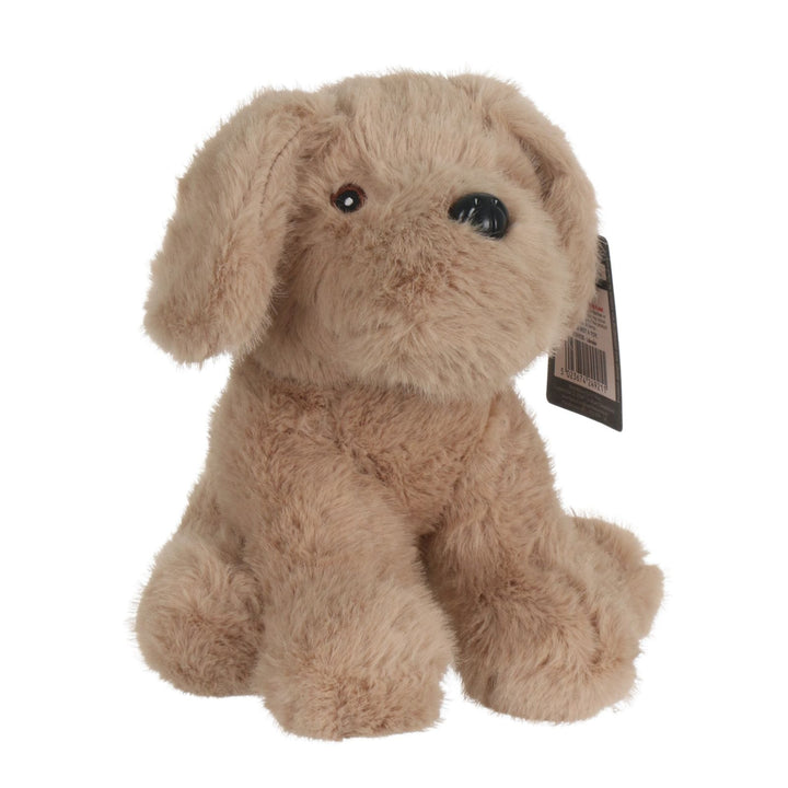 weighted golden labrador dog shaped door stop on white background