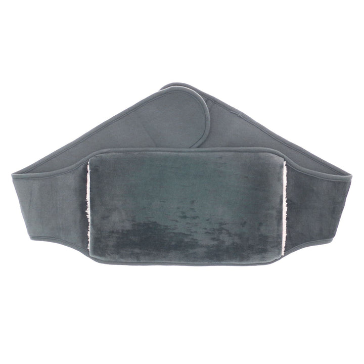 Grey hot water bottle belt on a white background