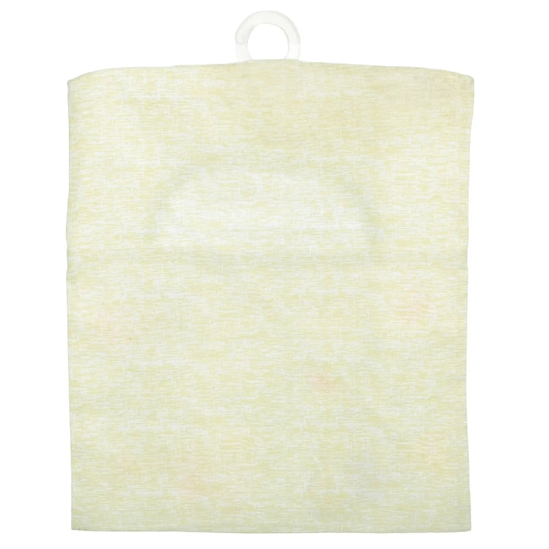 Back of a clothes peg bag in cream coloured cotton