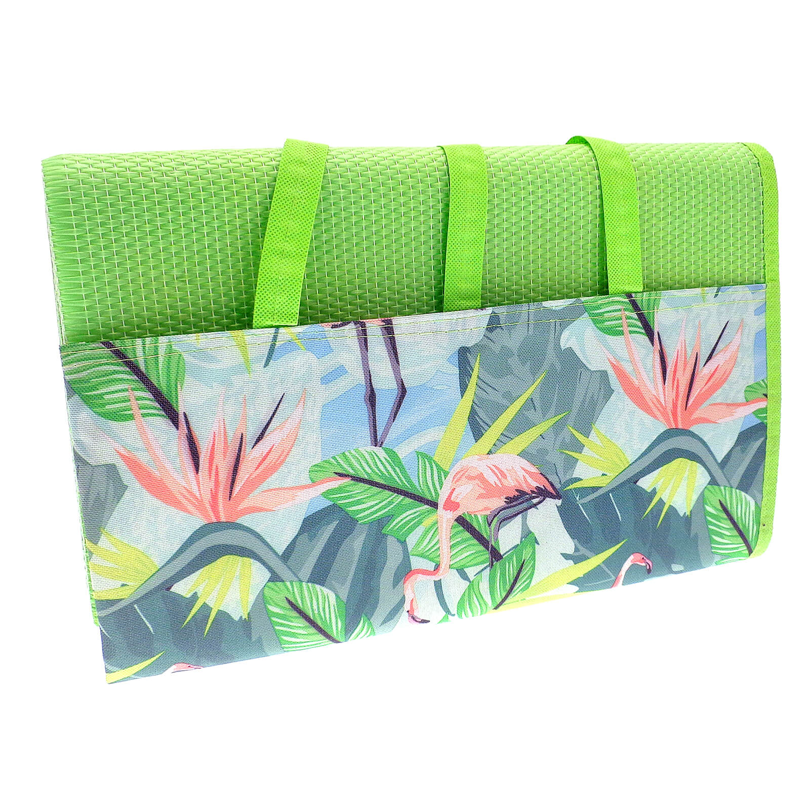 Black Gold & Green Ink Floralnew  Beach Mats 78