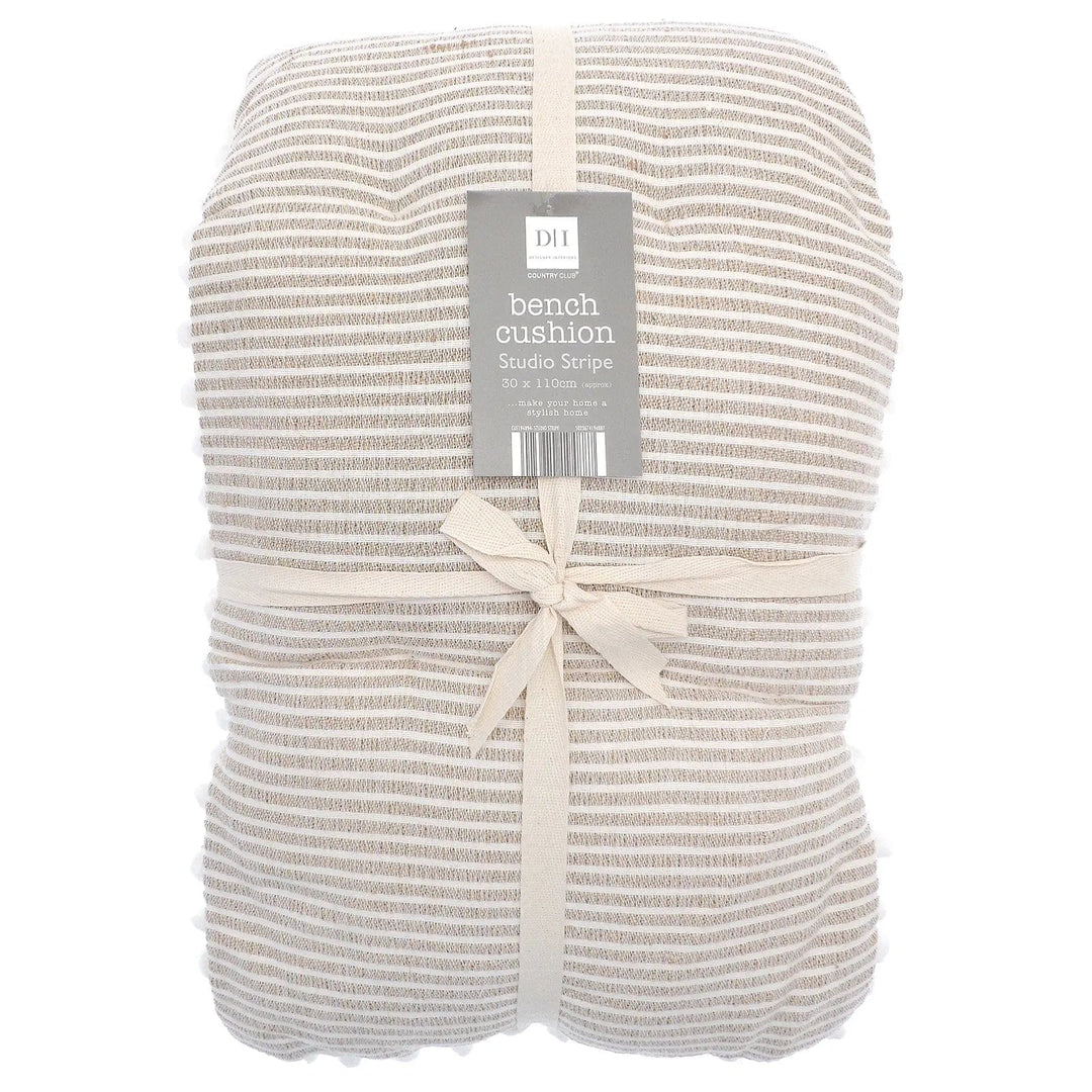 Buy Bench Cushion Long Seat Pad Pom Pom Fringe 30 x 110cm XS Stock XS Stock