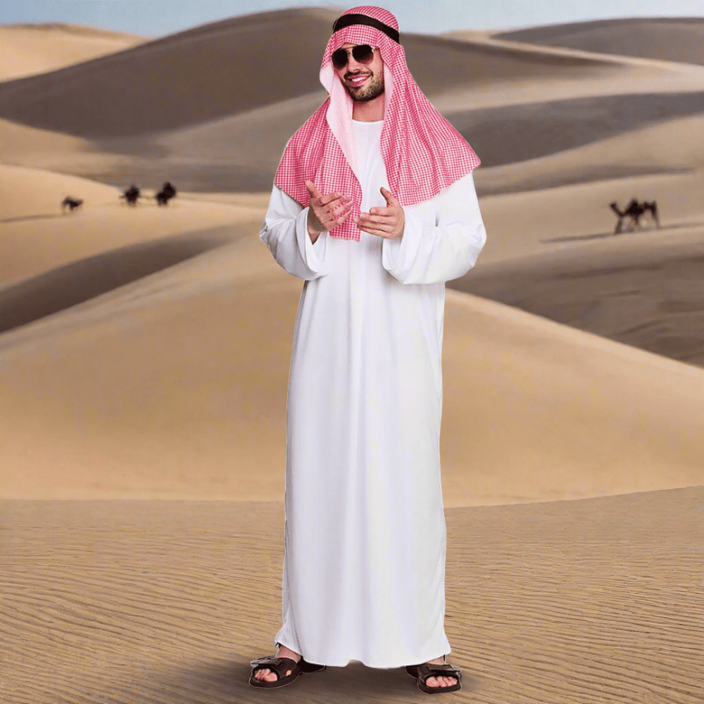 Arab Sheikh Fancy Dress Costume Middle Eastern Arabian Nights Outfit XS Stock