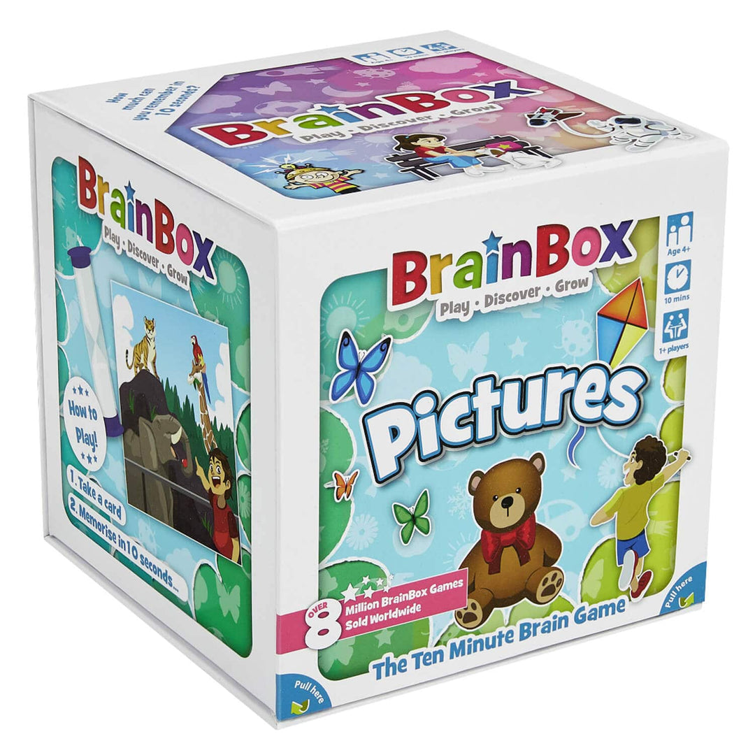 BrainBox Pictures educational game box on a white background