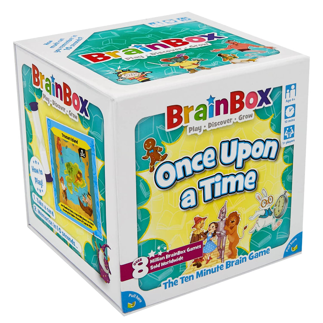 BrainBox 'Once Upon a Time' educational game box on a white background