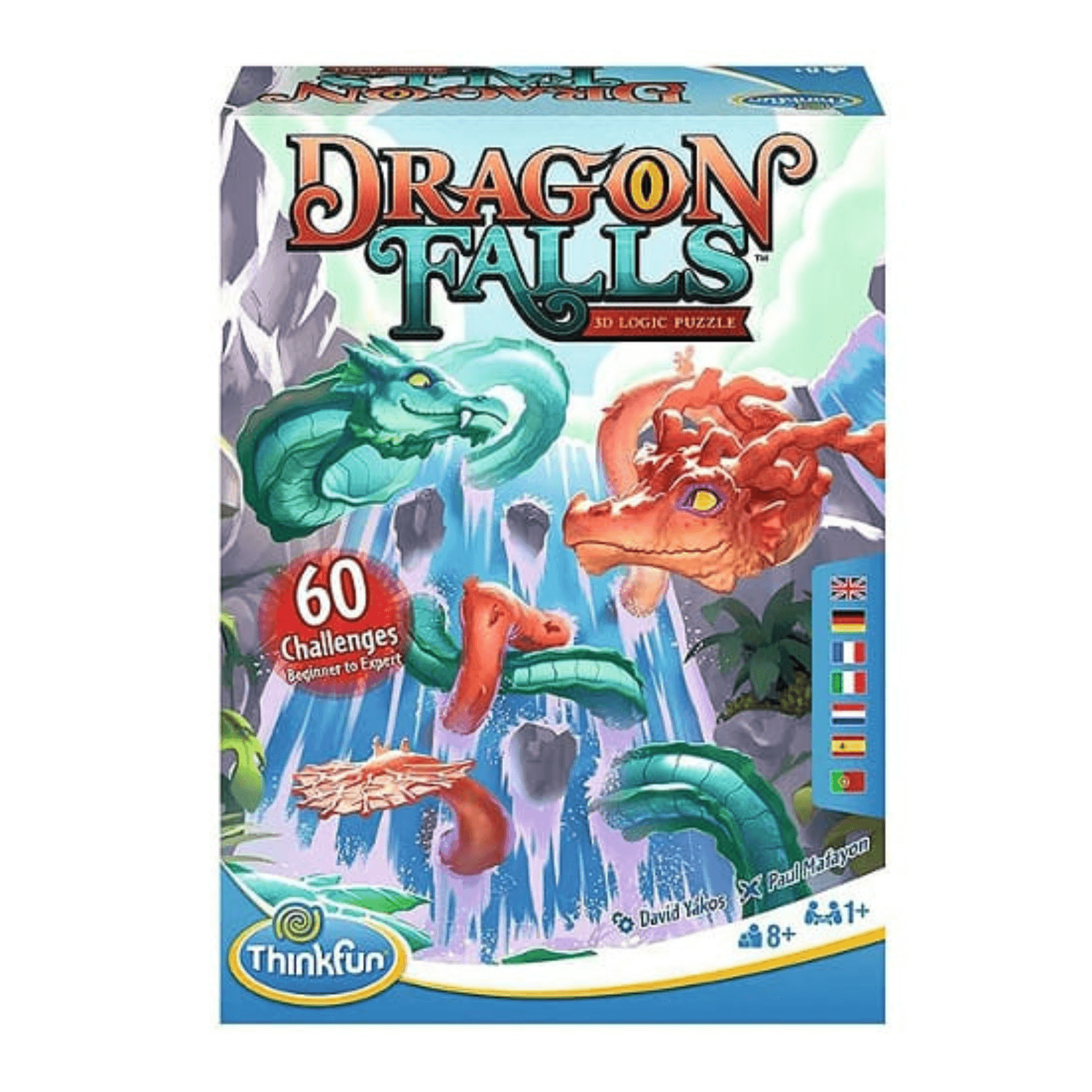 Buy ThinkFun Dragon Falls 3D Logic Puzzle 60 Challenges Age 8+ Game ...
