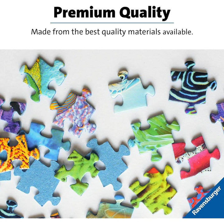 Ravensburger jigsaw pieces with text information
