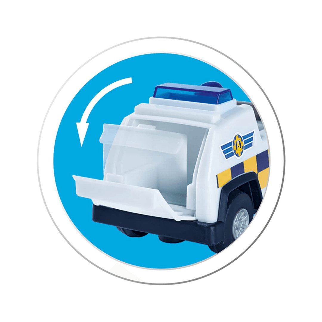 trunk of police vehicle can be opened with small storage space for accessories