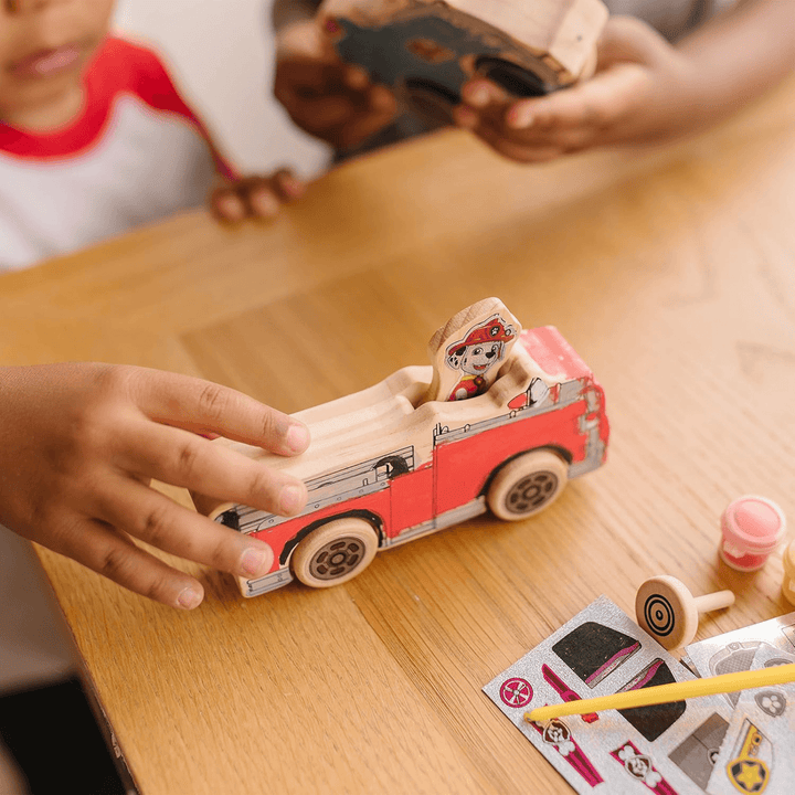 Melissa & Doug Paw Patrol Wooden Vehicles Craft Kit Paint Stickers