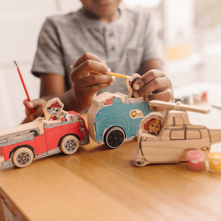 Melissa & Doug Paw Patrol Wooden Vehicles Craft Kit Paint Stickers