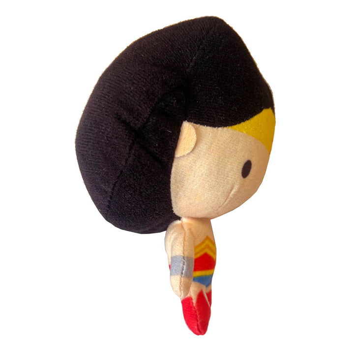 Side view of Wonder Woman Justice League super soaker plush water toy