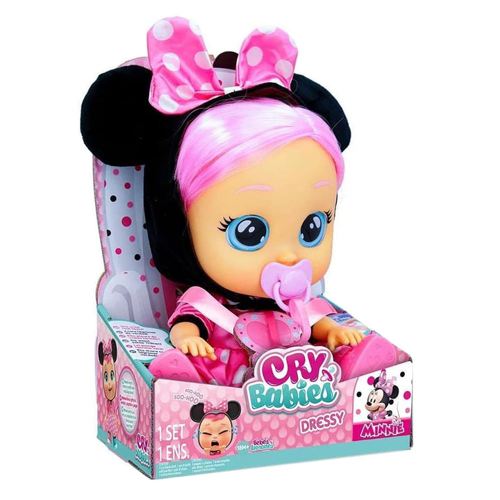 Cry Babies Dressy Minnie doll that cries real tears and makes 10 baby sounds