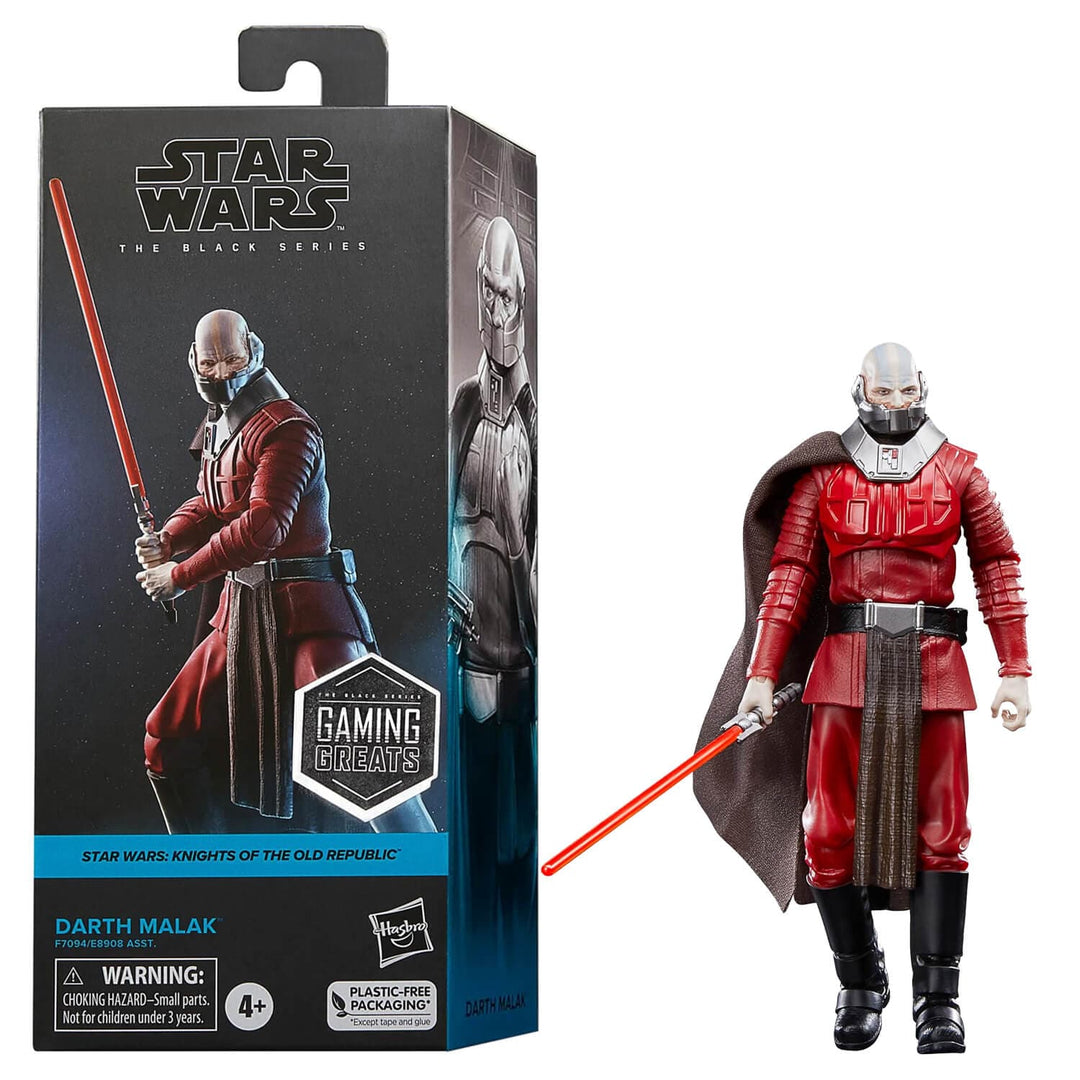 Star Wars Darth Malak action figure with packaging on a white background