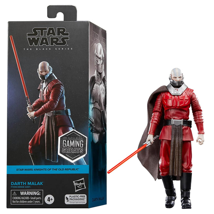 Star Wars Darth Malak action figure with packaging on a white background