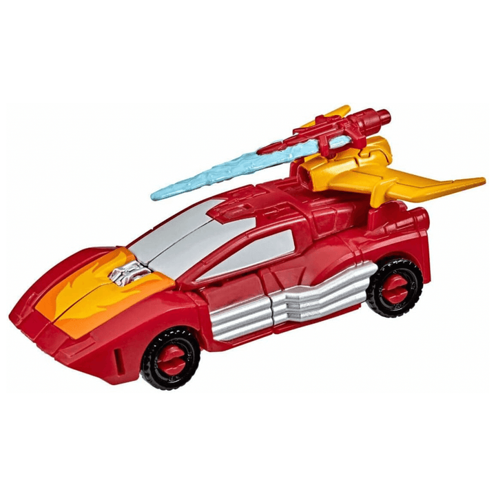 life ticket transformer in race vehicle transformation with sword weapon accessory on top