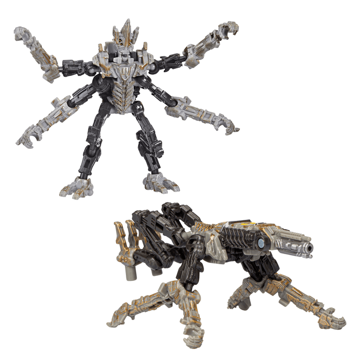 terrorcon freezer in transformer mode and in weapon mode side by side