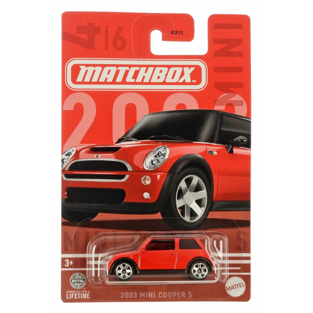 2003 Mini Cooper S Matchbox car in packaging