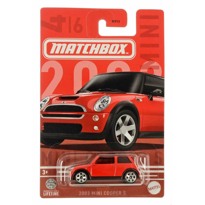 2003 Mini Cooper S Matchbox car in packaging