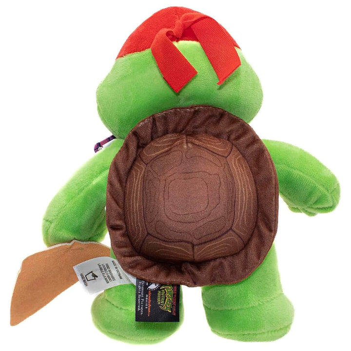 Back view of a plush teenage mutant ninja turtles character