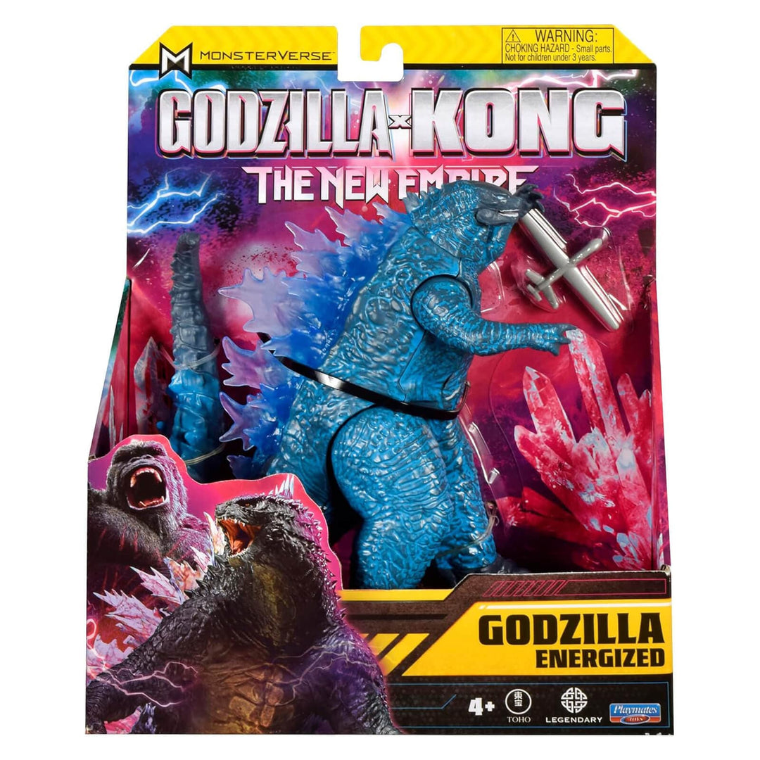 Toy figure packaging of Godzilla Energized from the MonsterVerse series.