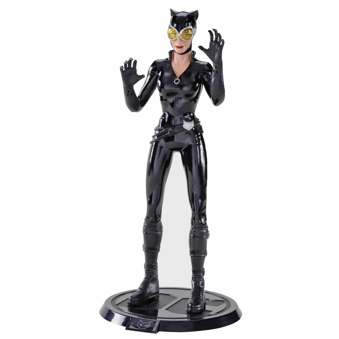 Bendyfigs DC Comics character Catwoman on a black display stand