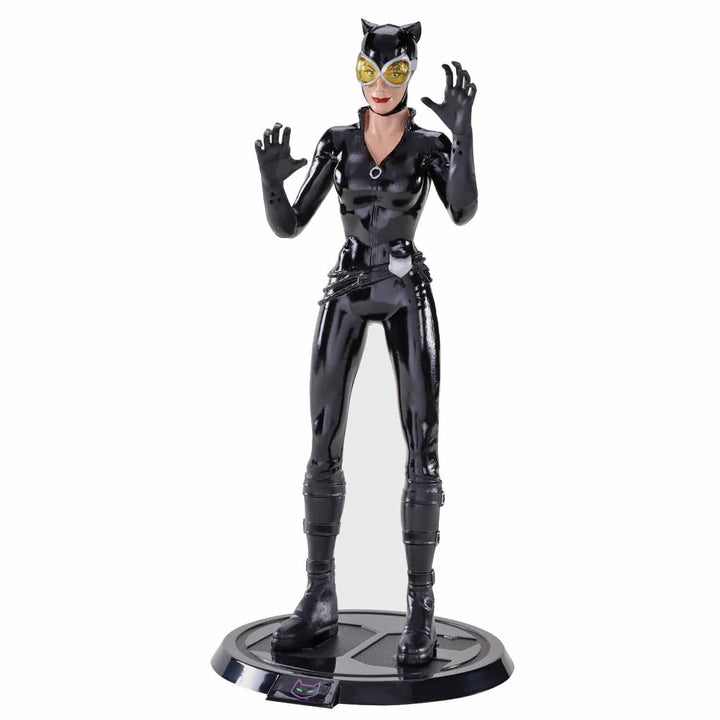 Bendyfigs DC Comics character Catwoman on a black display stand