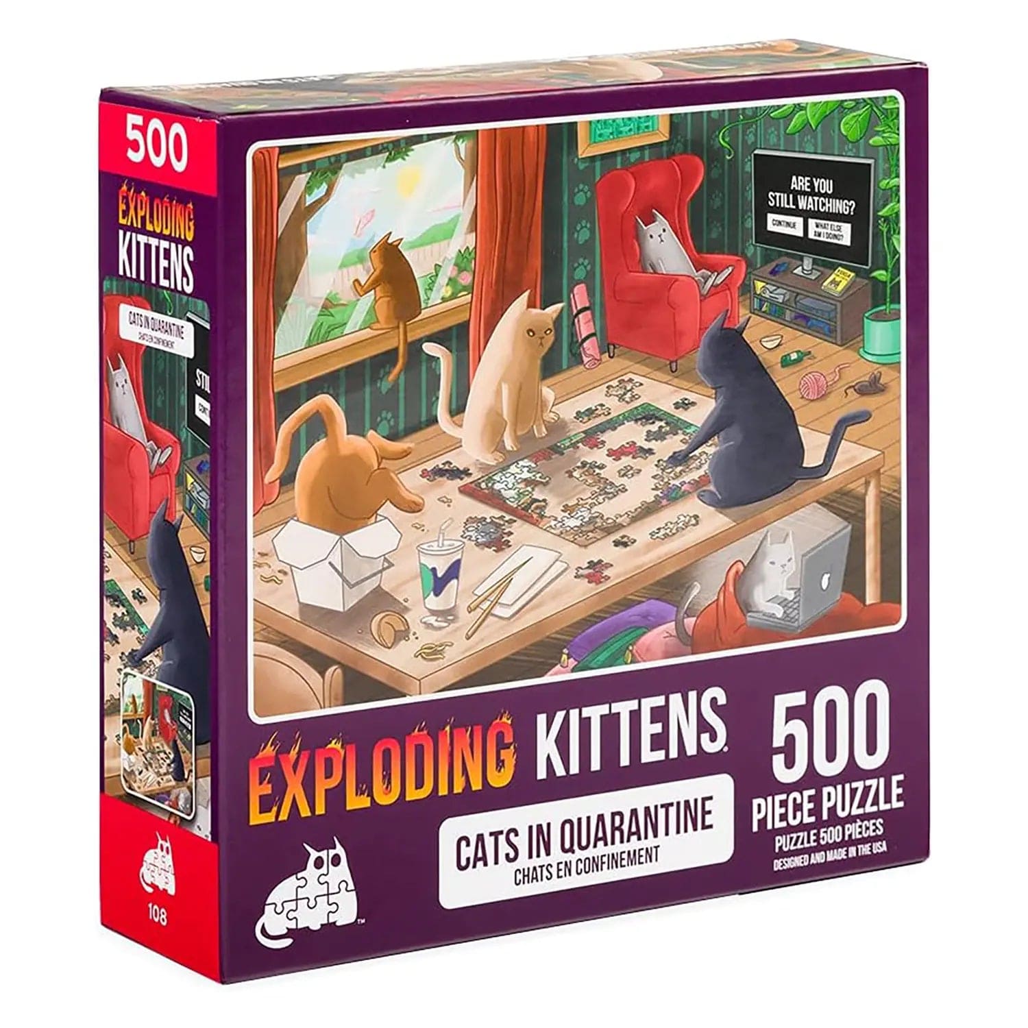 Buy Exploding Kittens Novelty Cats Jigsaw Puzzle 500 Pieces | XS Stock ...