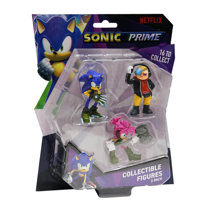Sonic the Hedgehog prime collectible figures in a pack of 3 with 16 to collect