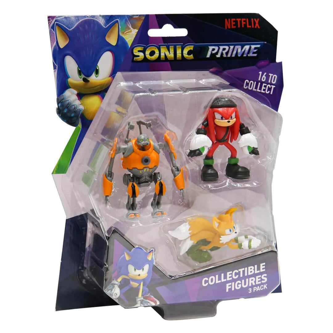 Sonic the hedgehog prime collectible figures in a pack of 3 with 16 to collect