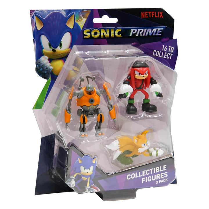 Sonic the hedgehog prime collectible figures in a pack of 3 with 16 to collect