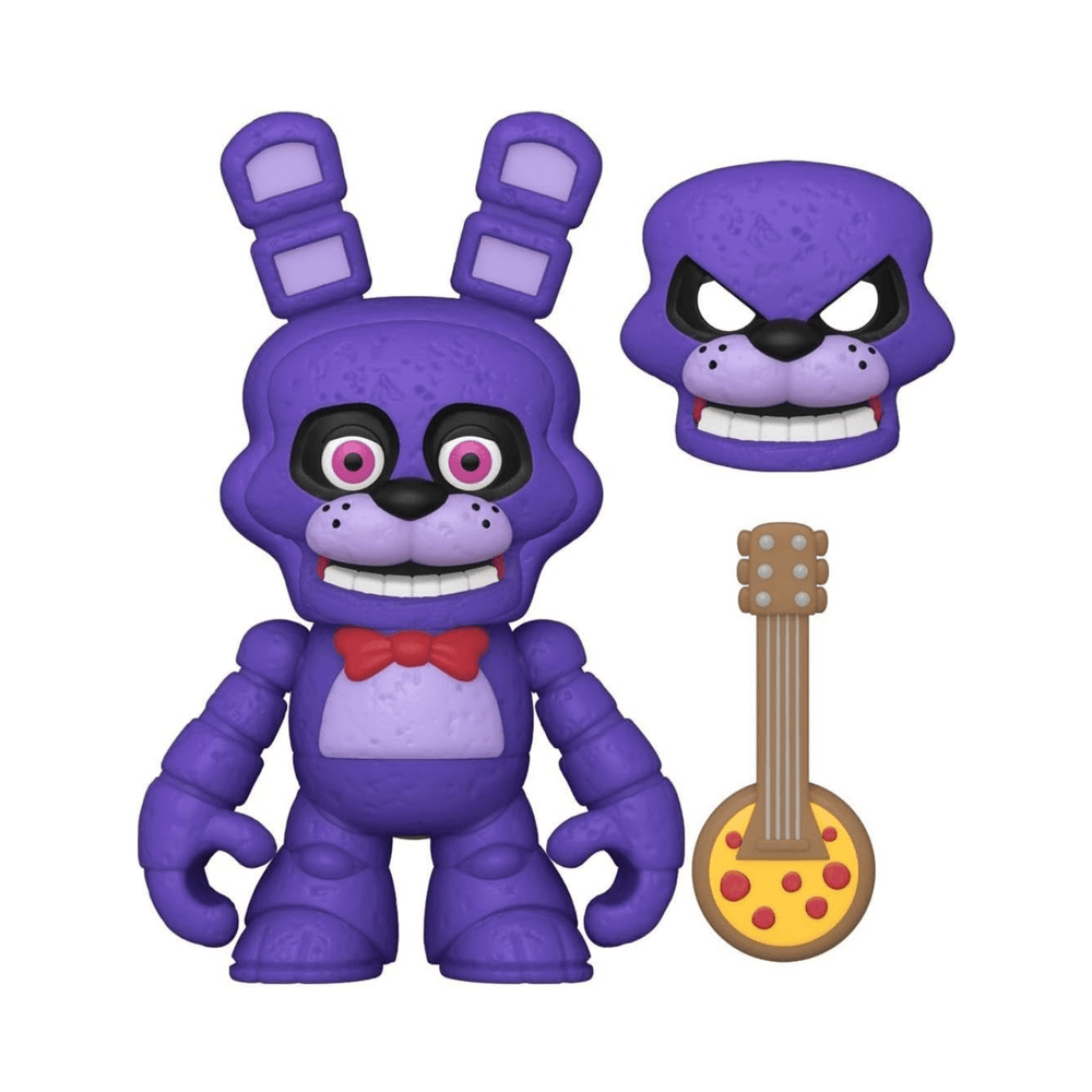 bonnie FNAF character with interchangeable face and mini pizza style violin musical instrument