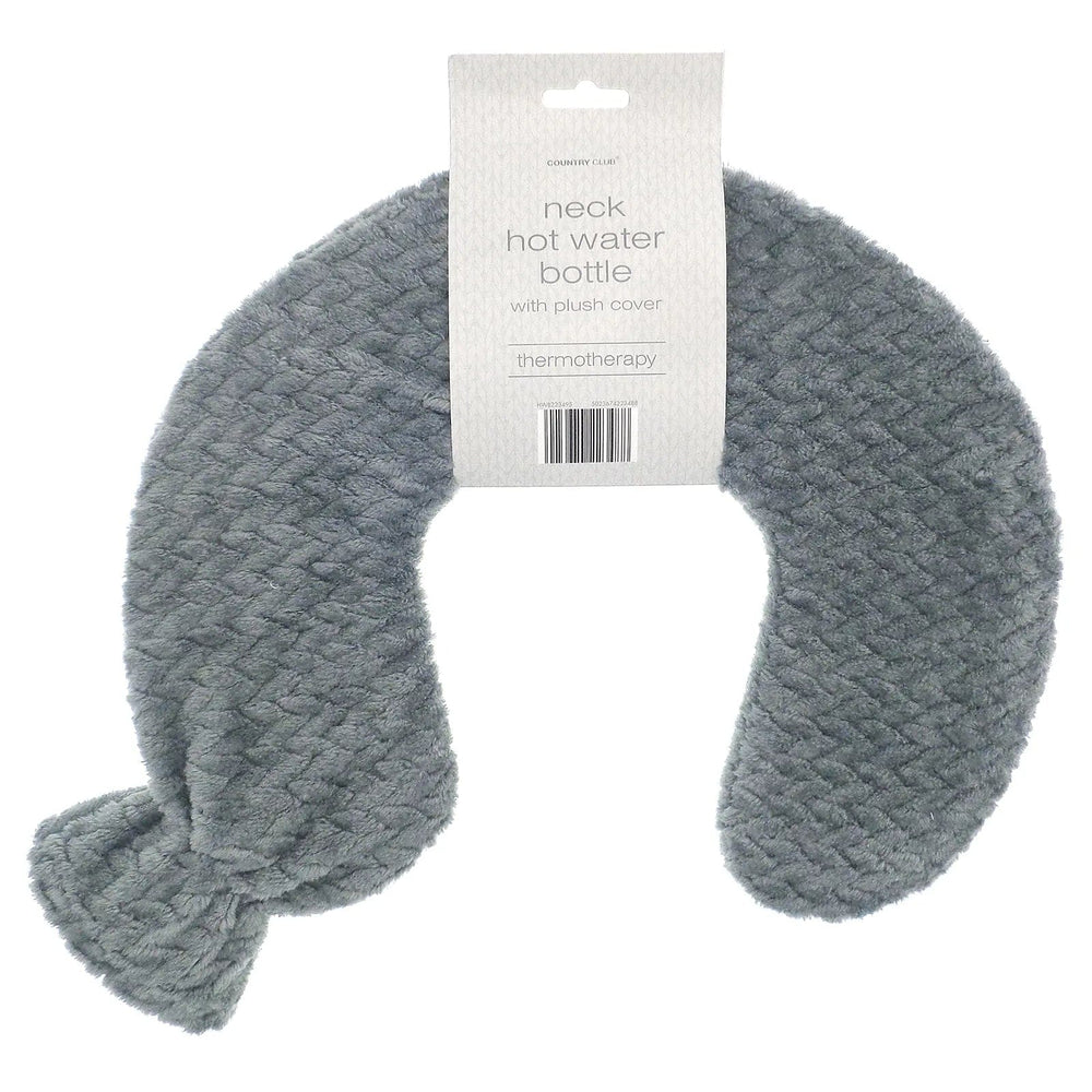 Buy U Shape Neck Hot Water Bottle Plush Lattice Effect XS Stock XS Stock