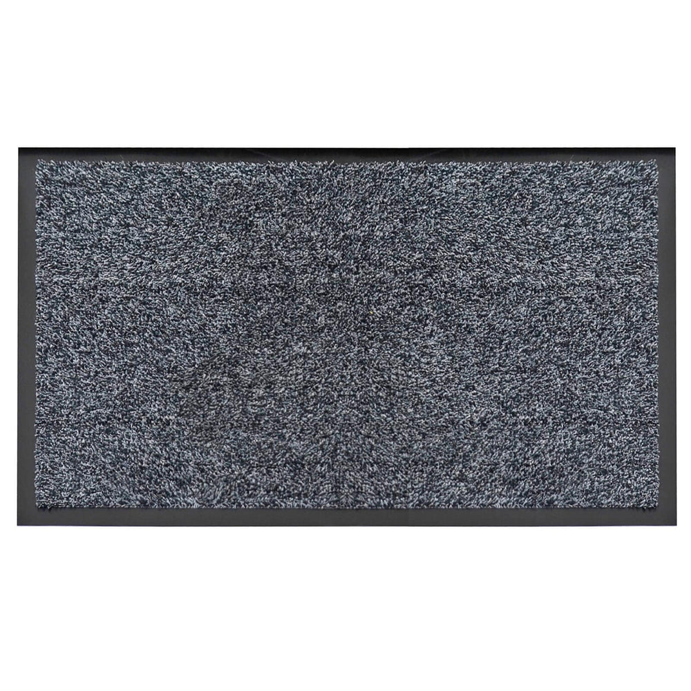 Dry-Step Cotton Barrier Mat Grey Black Non Slip 80 x 50cm