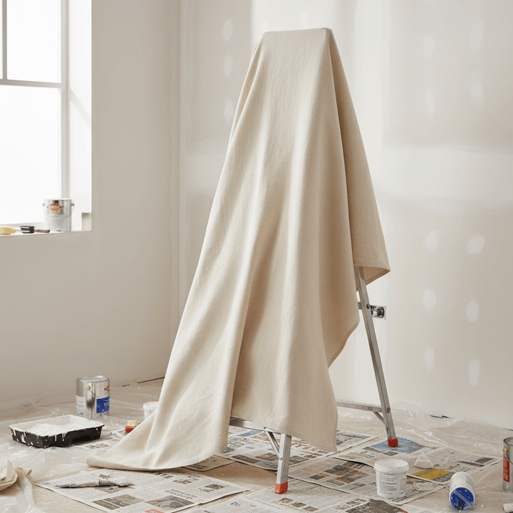 lynwood dust sheet hanging over ladder in room ready to paint