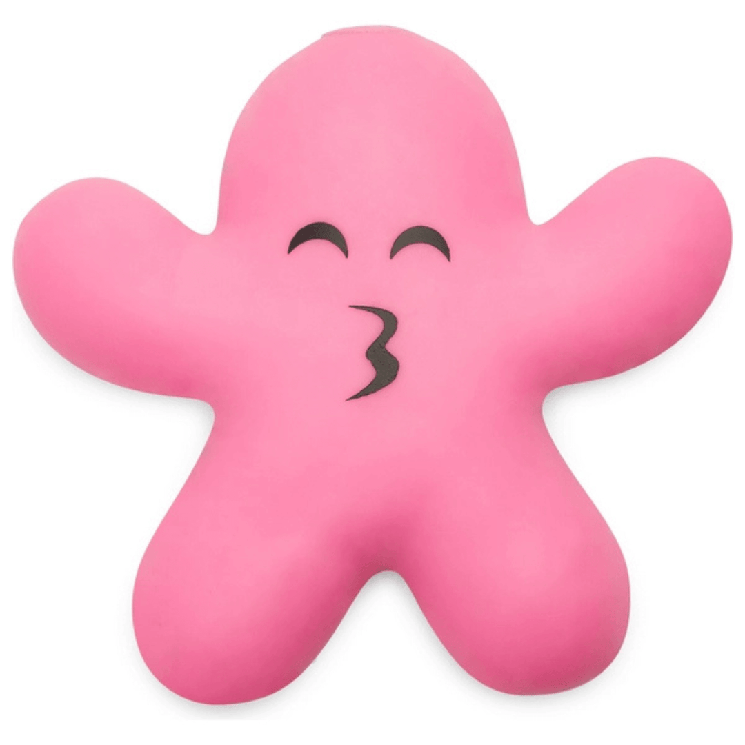 pink giant stretch friend with kissing style black emoji face details