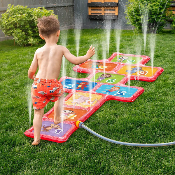 Cocomelon Hopscotch Sprinkler Garden Game Outdoor Fun 1.8m
