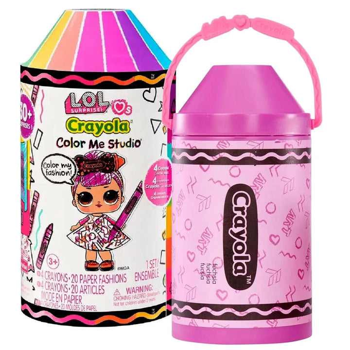 LOL Surprise Colour Me Studio with pink crayon shaped art capsule