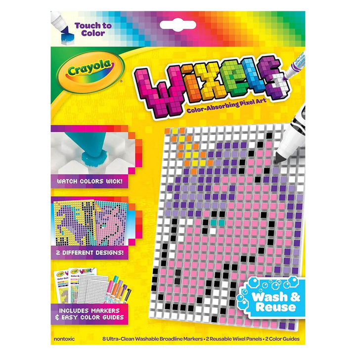 Crayola Wixels pixel art with unicorn designs to create