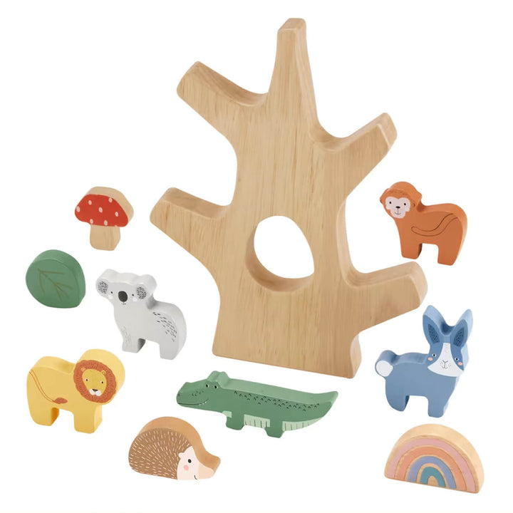 Fisher-Price Wooden Balance Tree with 9 shapes to stack or place