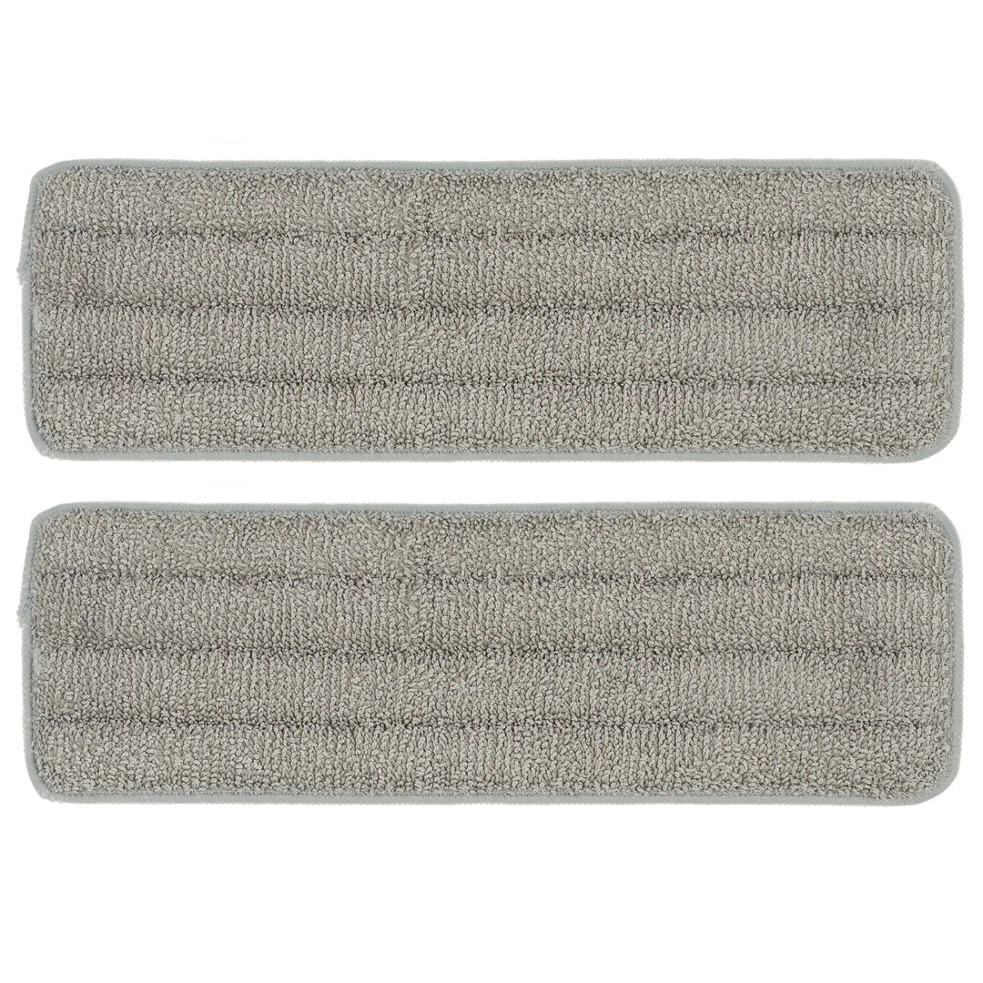 2 grey microfibre replacement mop head pads for the Mud Mummy Spray Mop