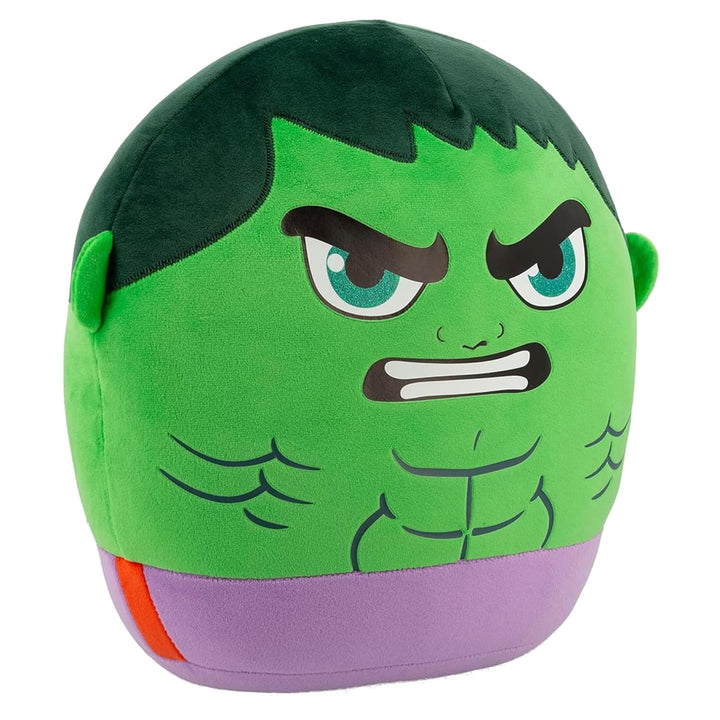 Side view of 14" Marvel The Hulk Ty Squishy Beanie plush